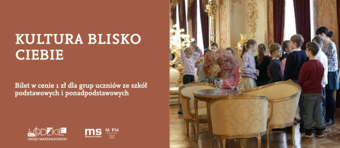 grafika przedstawia plakat informacyjny o programie "kultura blisko Ciebie".