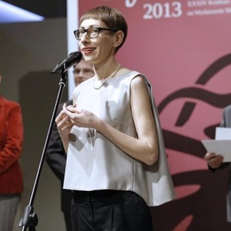 Małgorzata Ludwisiak, wicedyrektor Muzeum Sztuki w Łodzi podczas gali wręczenia nagród Sybilla 2013