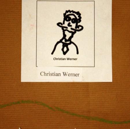 Portret Christiana Wernera - dziadka Matyldy Herbst,a ojca Anny Scheibler wykonany przez jednego z uczestników warsztatów "Drzewo pokoleń".