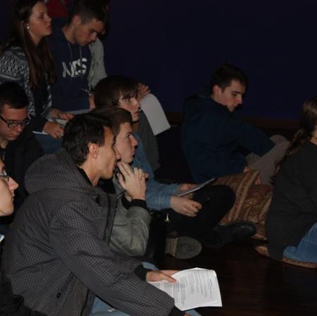 Uczestnicy warsztatów w Galerii Sztuki Dawnej.