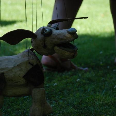 Marionetka czy to pieska, czy t o osła, zyskała największą sympatię u dzieci.