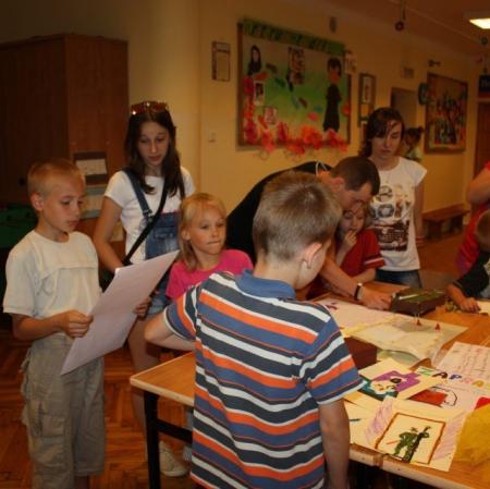 Uczestnicy zajęć podczas pracy