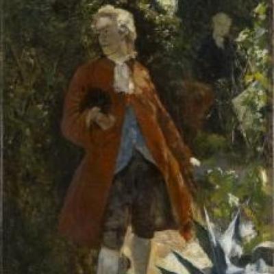 Obraz "Pan w czerwonym fraku" Aleksandra Gierymskiego 