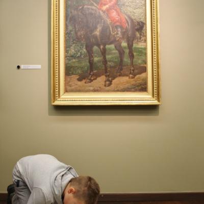 Uczestnik zajęć z cyklu Obrazoinspiracje