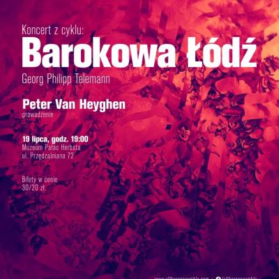 Plakat koncertu. Na pierwszym planie tytuł wydarzenia, a w tle abstrakcyjna grafika 