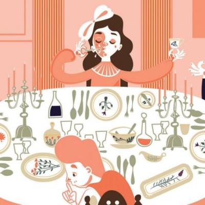 Anna Maria przy stole