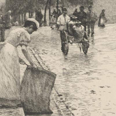 Grafika przedstawiająca ludzi na ulicy