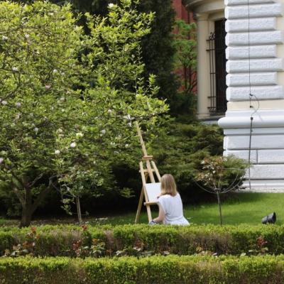 Warsztaty malarskie w ogrodzie