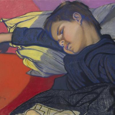 Stanisław Wyspiański, Śpiący Mietek, 1904 r., zbiory Muzeum Pałac Herbsta, oddziału Muzeum Sztuki w Łodzi 