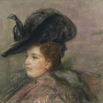 Leon Wyczółkowski, Portret młodej kobiety, 1899, zbiory Muzeum Pałac Herbsta, oddziału Muzeum Sztuki w Łodzi