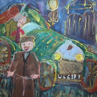 Praca autorstwa Jana Sobczaka nagrodzona w pierwszej edycji konkursu "Pocztówka z Pałacu Herbsta" 