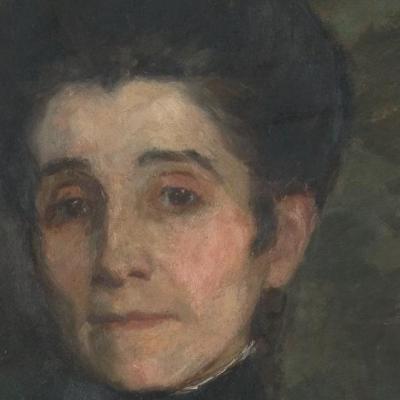 Fragment portretu kobiety - zblizenie na twarz