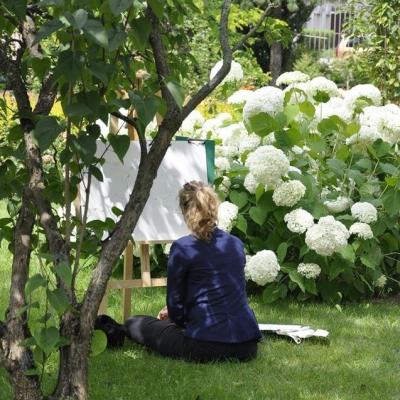 Plener malarski w ogrodzie Muzeum Pałac Herbsta